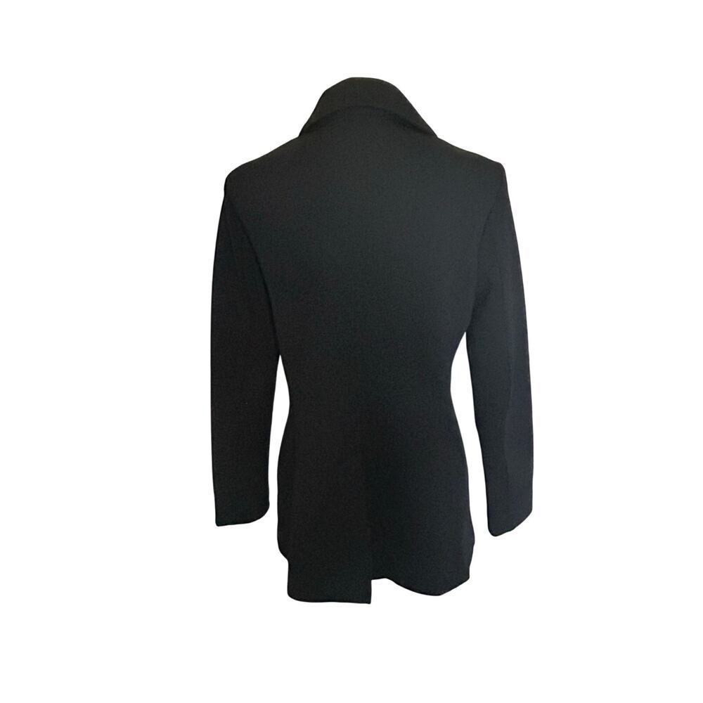 M.M. Lafleur women's black scuba stretch one button jacket  blazer size 10 - Picture 8 of 15